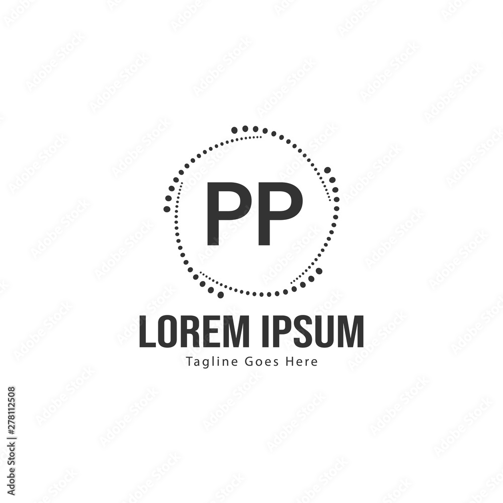 Initial PP logo template with modern frame. Minimalist PP letter logo vector illustration Initial PP logo template with modern frame. Minimalist PP letter logo vector illustration
