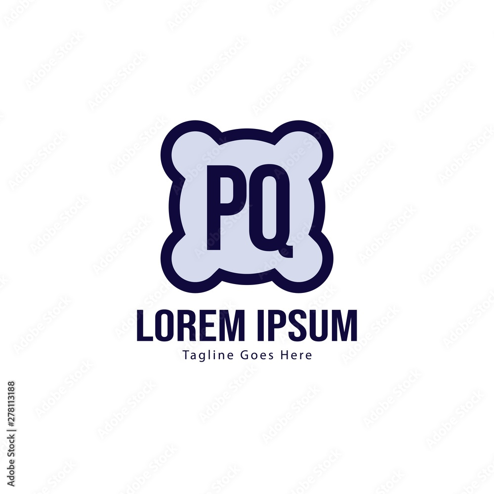 Initial PQ logo template with modern frame. Minimalist PQ letter logo vector illustration Initial PQ logo template with modern frame. Minimalist PQ letter logo vector illustration
