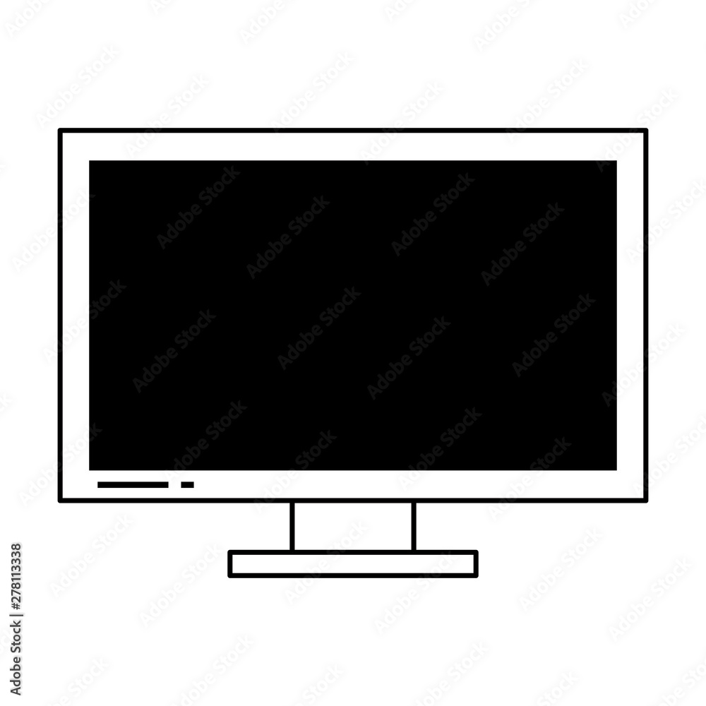 computer screen technology hardware cartoon in black and white computer screen technology hardware cartoon in black and white