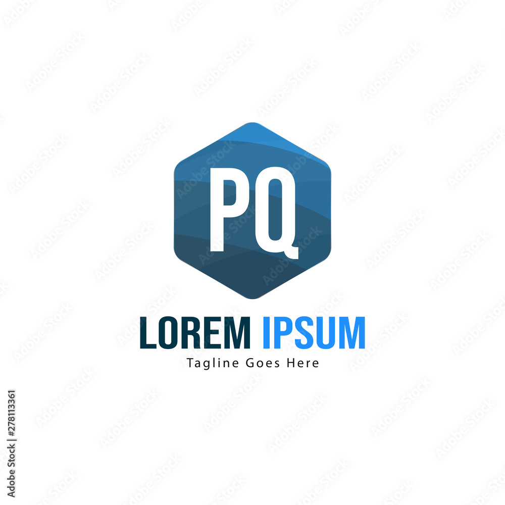 Initial PQ logo template with modern frame. Minimalist PQ letter logo vector illustration Initial PQ logo template with modern frame. Minimalist PQ letter logo vector illustration