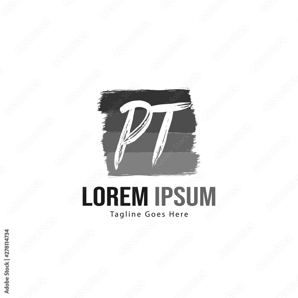 Initial PT logo template with modern frame. Minimalist PT letter logo vector illustration Initial PT logo template with modern frame. Minimalist PT letter logo vector illustration
