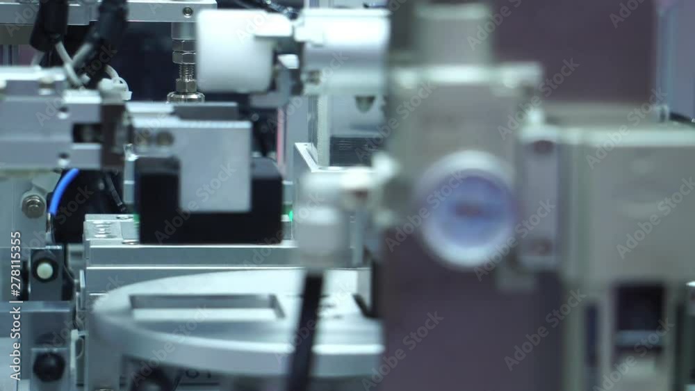Close-up of the robots being used as part of the industry in the current account footage 4K Close-up of the robots being used as part of the industry in the current account footage 4K