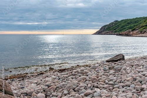 Stone beach at Molle in Sweden