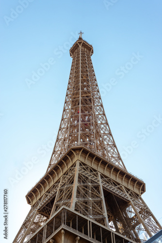 Eiffel Tower upward view, Paris, France