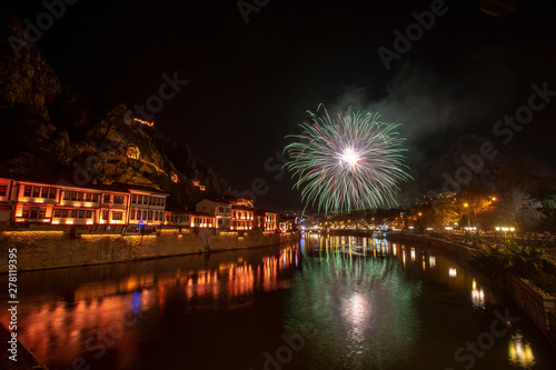 fireworks over the river