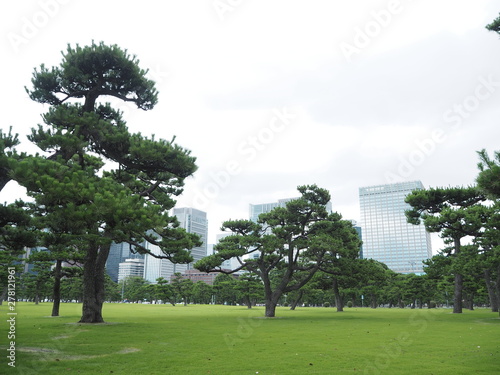 Sticker the imperial palace in Japan