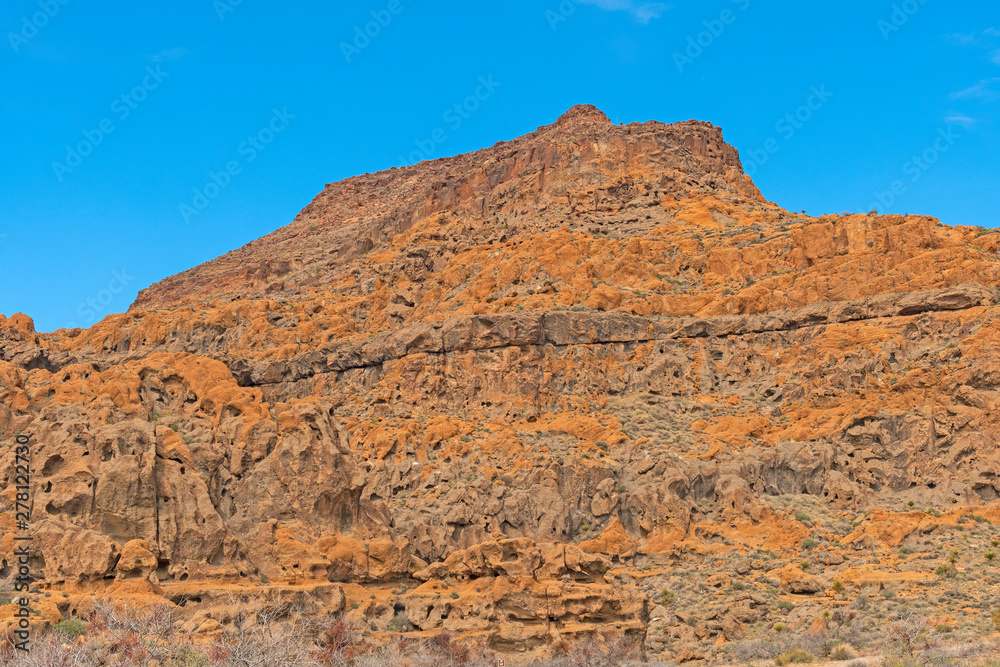 Colorful Cliffs of Volcanic Rock in the Desert