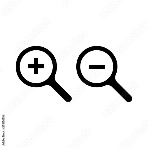 Magnifying glass, zoom, search symbo icon vectorillustration