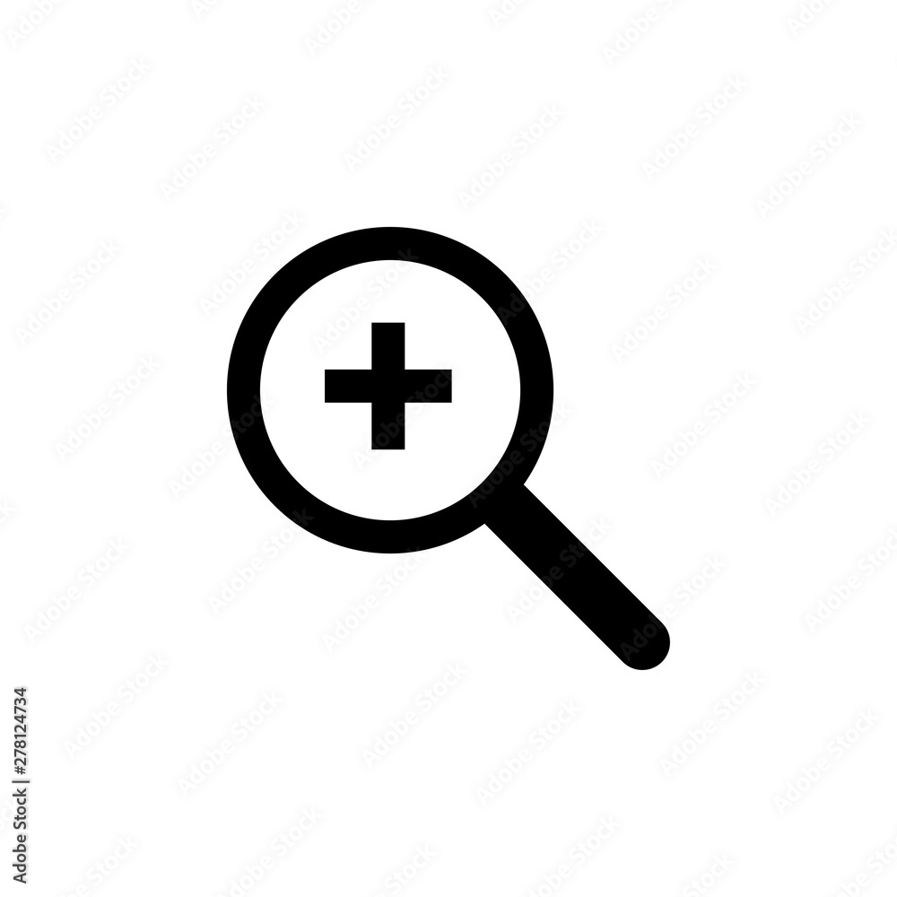 Magnifying glass, zoom, search symbo icon vectorillustration Magnifying glass, zoom, search symbo icon vectorillustration