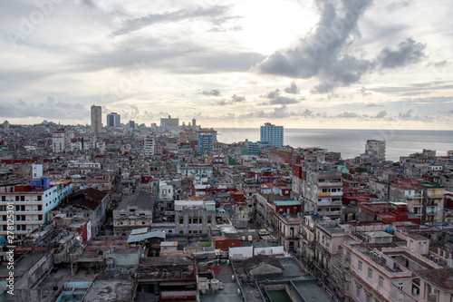Canvas Print aerial view of the Cuba