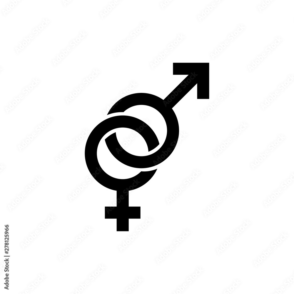 Gender, male, female, sign symbol icon vector illustration Gender, male, female, sign symbol icon vector illustration