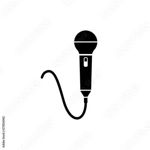 Microphone, audio, mic, sound symbol icon vector illustration