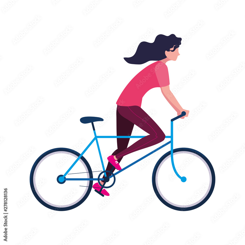 Fototapeta premium people riding bicycle activity image