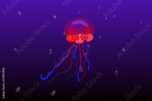 Jellyfish in the deep sea