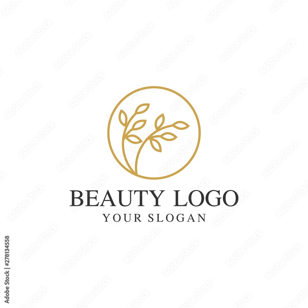 nature, tree leaf logo template, design vector