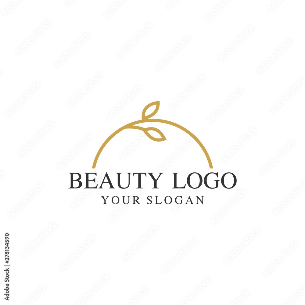 nature, tree leaf logo template, design vector