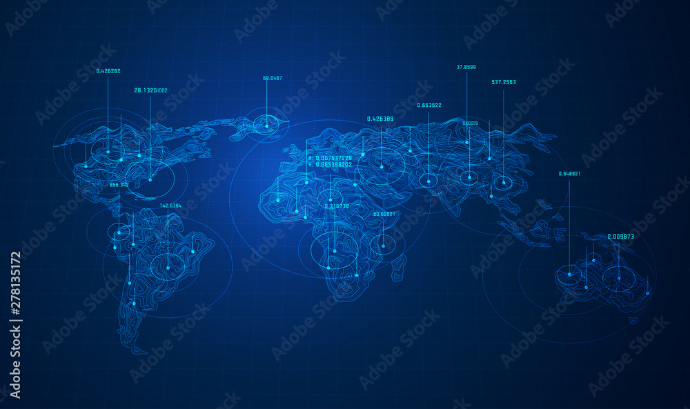 Obraz premium world data