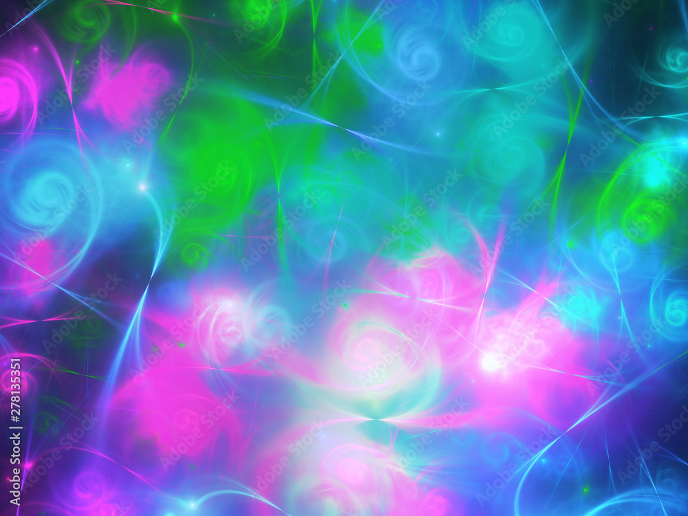 Fototapeta premium abstract chaotic fractal background 3D rendering illustration