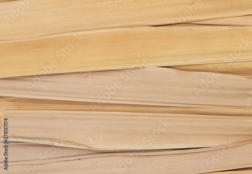 Dry palm leaves background, Abstract brown nature dry leaf background