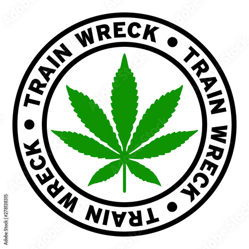 Round Train Wreck Marijuana Strain Clipart