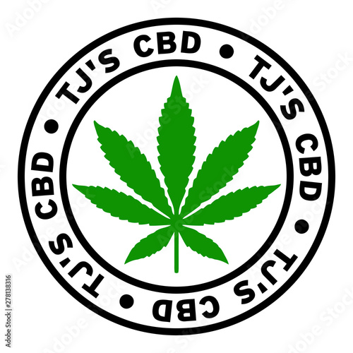 Round TJ's CBD Marijuana Strain Clipart