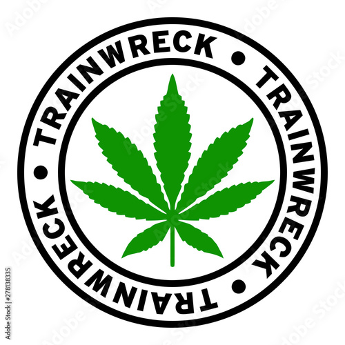 Round Trainwreck Marijuana Strain Clipart