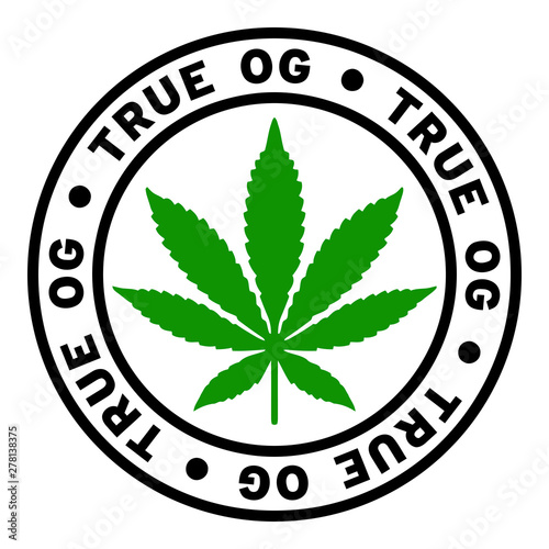 Round True OG Marijuana Strain Clipart