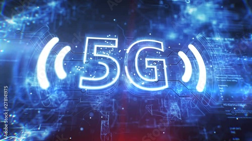 5G new wireless internet. Broadband Wireless Cellular. 5th generation of mobile communication.