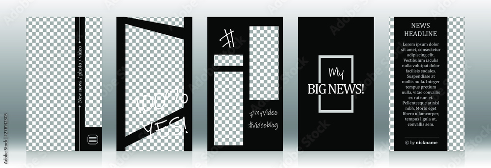 Abstract editable template for mobile applications, stories, streaming. Abstract editable template for mobile applications, stories, streaming.