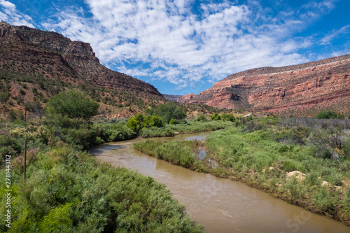 Dolores River & Red Rock Canyon Landscape - Colorado