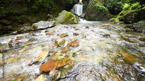 Mountain Springs and Waterfalls in Emei Mountain photo