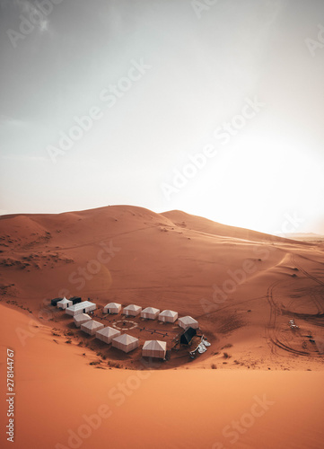 The camp in the Sahara