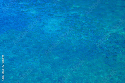 Background, transparent sea water.