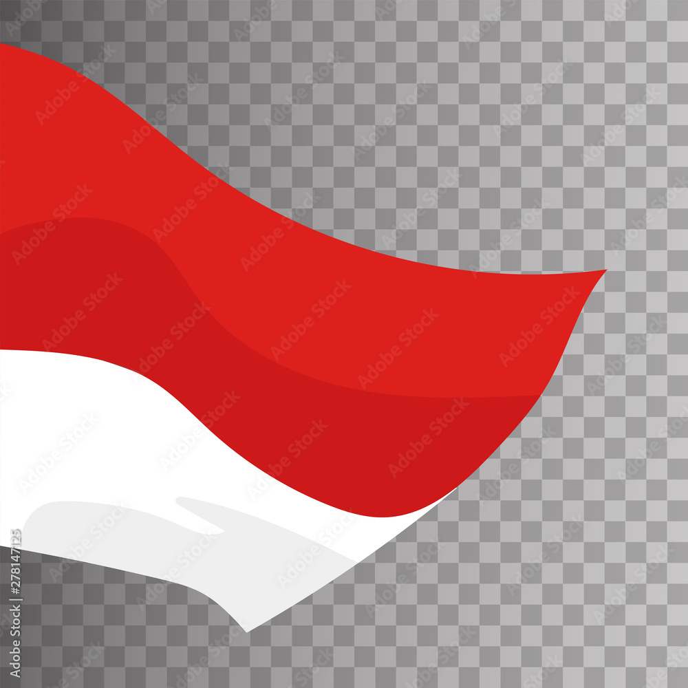 Naklejka premium Decoration Indonesia Flag, vector