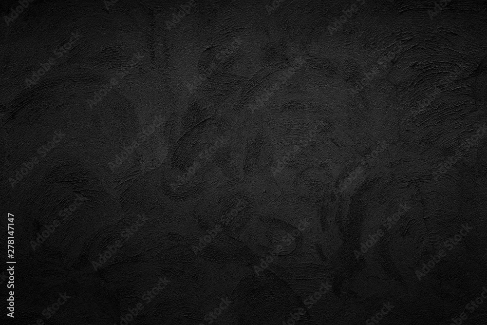 Black wall texture rough background dark concrete floor or old grunge background with black