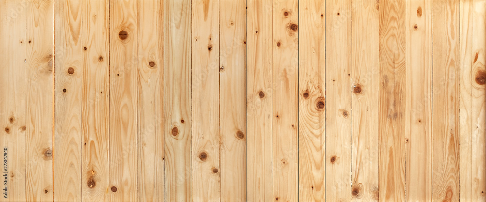 Fototapeta premium Brown wood texture background coming from natural tree. Wooden panel with beautiful patterns. Space for your work.