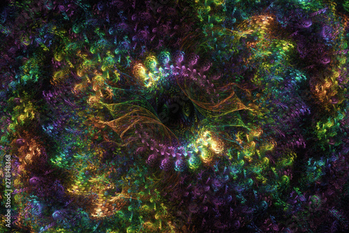Fototapeta Naklejka Na Ścianę i Meble -  brown abstract fractal background 3d rendering illustration