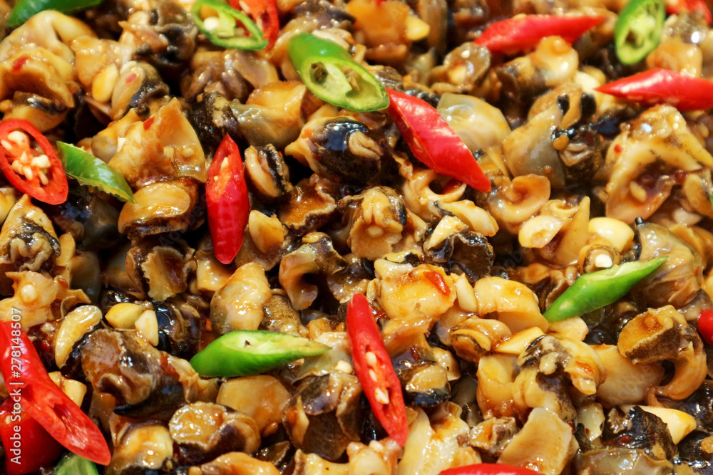 Spicy Apple Snail Salad at the Street Market