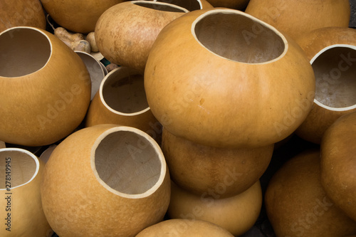 Hollow Gourds at Market in Chiapas, Mexico photo