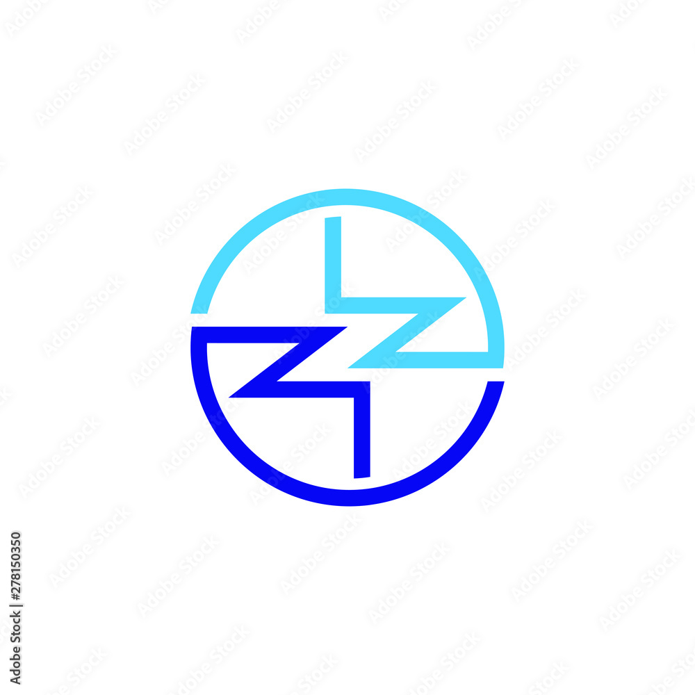 Circle logo with abstract letter Z design inspiration Circle logo with abstract letter Z design inspiration