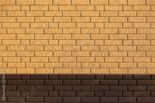 Wall of plastic bricks as an abstract background