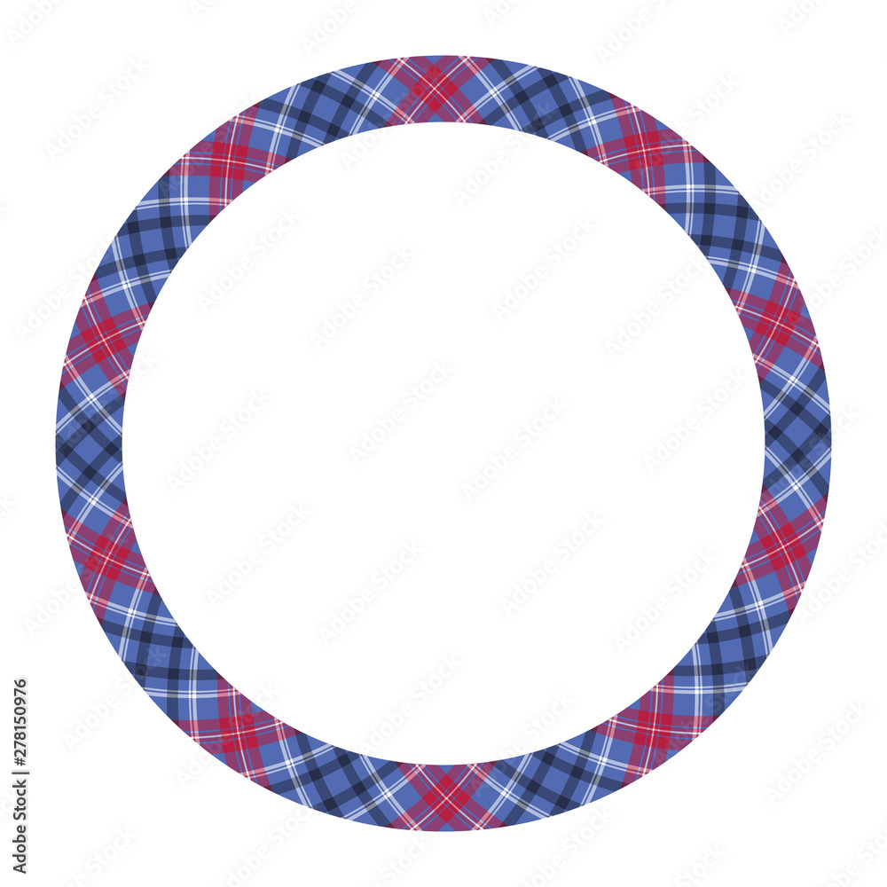 Circle borders and frames vector. Round border pattern geometric vintage frame design. Scottish tartan plaid fabric texture. Template for gift card, collage, scrapbook or photo album and portrait.. Circle borders and frames vector. Round border pattern geometric vintage frame design. Scottish tartan plaid fabric texture. Template for gift card, collage, scrapbook or photo album and portrait..