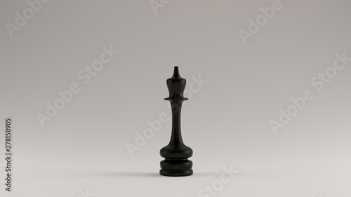 Black Chess Queen Piece 3d illustration 3d rendering