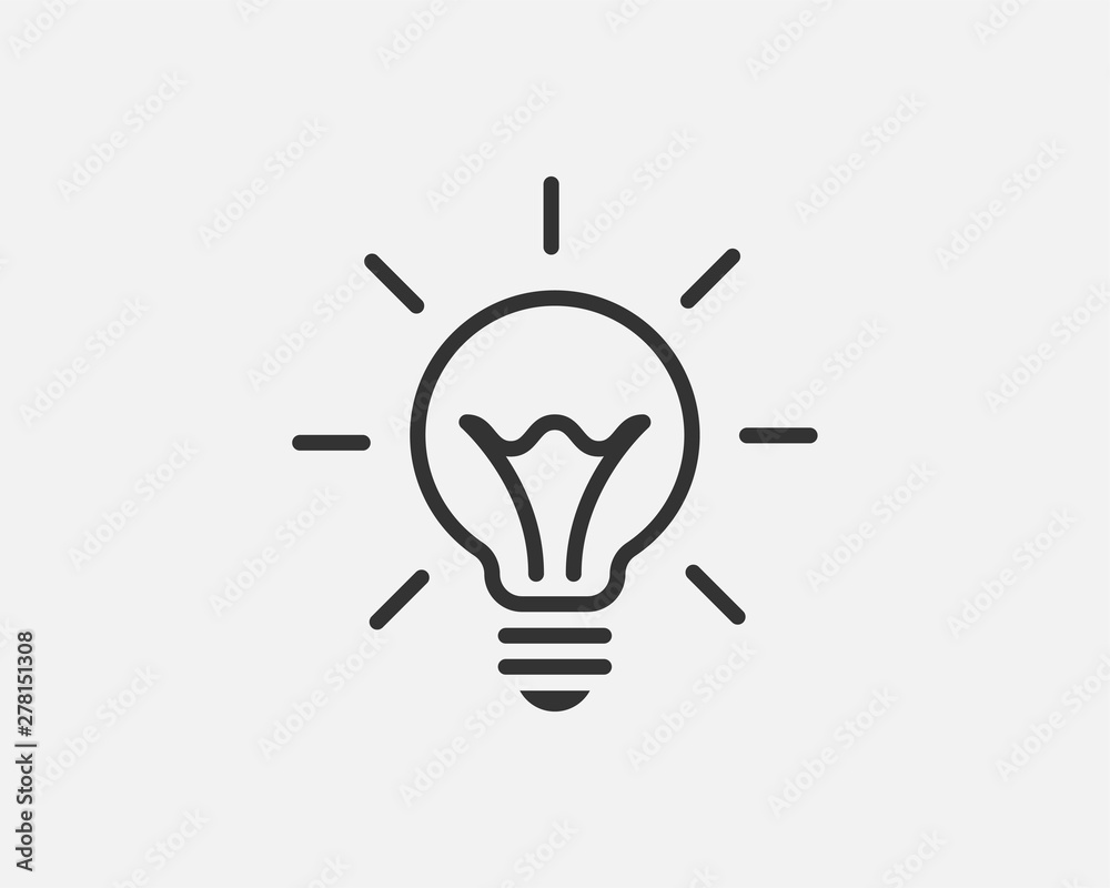 Light bulb icon vector. Llightbulb idea logo concept. Lamp electricity icons web design element. Led lights isolated silhouette. Light bulb icon vector. Llightbulb idea logo concept. Lamp electricity icons web design element. Led lights isolated silhouette.