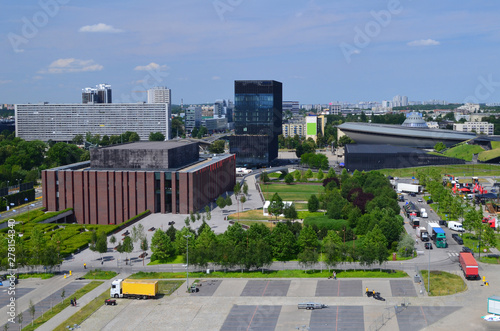 Katowice z lotu ptaka latem/Aerial view of Katowice in summer, Silesia, Poland