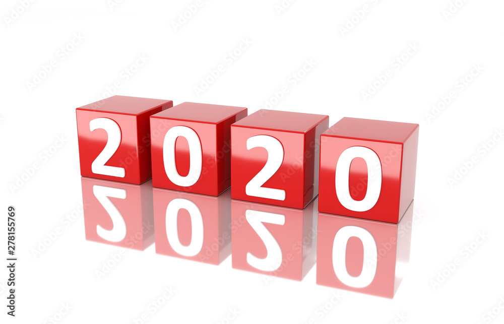 New Year 2020 Creative Design Concept - 3D Rendered Image New Year 2020 Creative Design Concept - 3D Rendered Image
