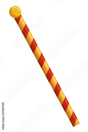 baton of circus with stripes