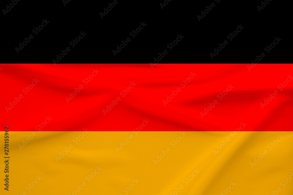 national flag of the country Germany on gentle silk with wind folds, travel concept, immigration, politics, copy space, close-up national flag of the country Germany on gentle silk with wind folds, travel concept, immigration, politics, copy space, close-up