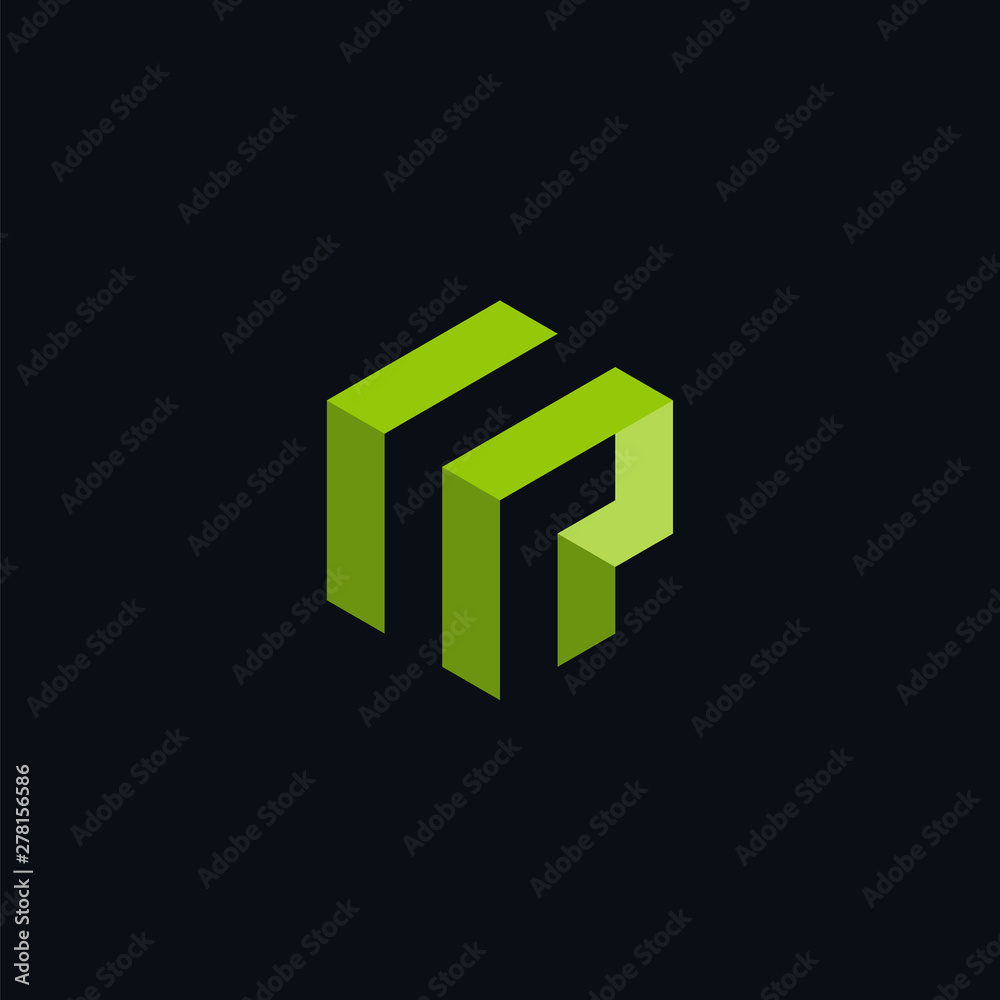 FP logo polygon geometric green FP logo polygon geometric green