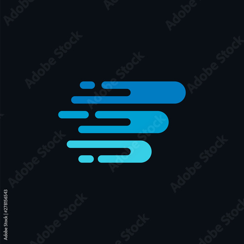 f dash logo geometric blue